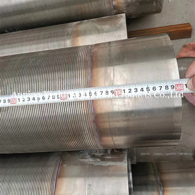 14&quot; SS316L Johnson Type Vee Wire Water Well Screen Pipe Met Mannelijke / Vrouwelijke draadpunten