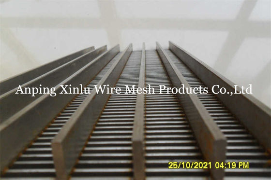 Flat Johnson Wedge Wire Continuous Slot Screen Panel voor het wassen van kolenfilter