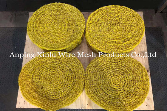 Geel kunststof dubbellusbanddraad 380mpa 16GA SAE1008 PVC-gecoat rebar Twin Loop Binding Wire
