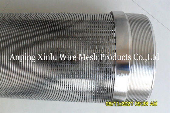 SS316L Wedge Wire Zeef Pijp 6 Inch 152.40mm Binnendiameter Continue Slot Schermbuis