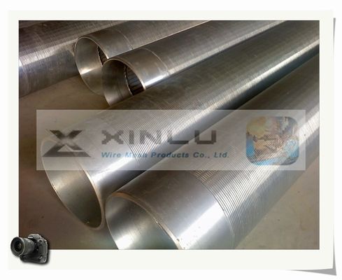 Lage Pijp 6-5/8 van Koolstofvee wire galvanized dewatering screen“ snakt 5.8m