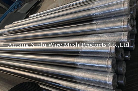 Johnson Welded Slot Wrapped V de Pijpverbindingen van het Draadscherm met Schuine rand Duidelijke Einden 168 worden gepast x 5.8m die