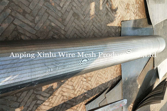 Johnson Welded Slot Wrapped V de Pijpverbindingen van het Draadscherm met Schuine rand Duidelijke Einden 168 worden gepast x 5.8m die