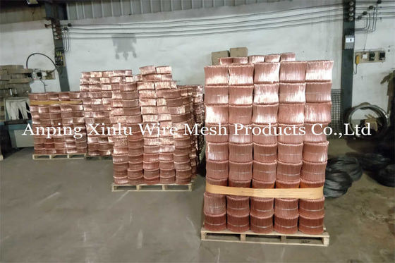 Koperen gecoate dubbellusbindingsbalk banddraad 200 mm lengte 2,48 kg gewicht/bundel roest- en corrosiebestendig