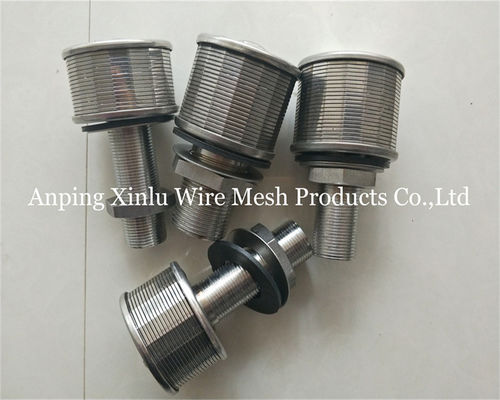 1Ton 100N 57mm de draad Johnson Bottom Strainer Nozzle van de Roestvrij staalwig met Filterprecisie 50300μm