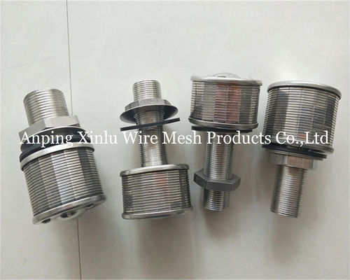 1Ton 100N 57mm de draad Johnson Bottom Strainer Nozzle van de Roestvrij staalwig met Filterprecisie 50300μm