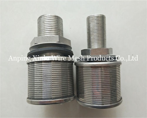 1Ton 100N 57mm de draad Johnson Bottom Strainer Nozzle van de Roestvrij staalwig met Filterprecisie 50300μm