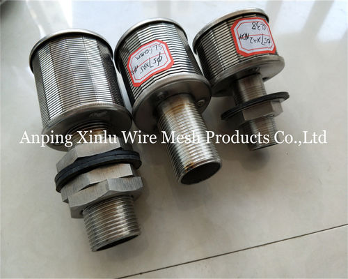 1Ton 100N 57mm de draad Johnson Bottom Strainer Nozzle van de Roestvrij staalwig met Filterprecisie 50300μm