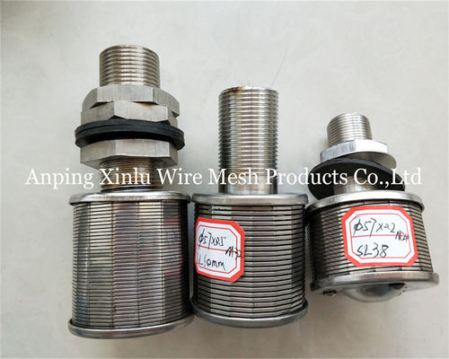1Ton 100N 57mm de draad Johnson Bottom Strainer Nozzle van de Roestvrij staalwig met Filterprecisie 50300μm