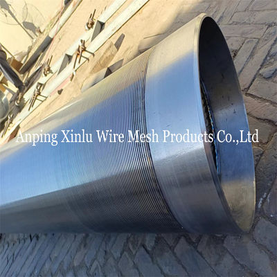 14&quot; SS316L Johnson Type Vee Wire Water Well Screen Pipe Met Mannelijke / Vrouwelijke draadpunten