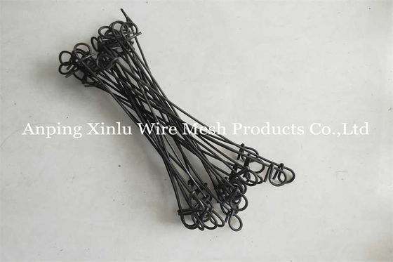 Pakket of rollen Verpakking Dubbele lus Draadbinding 18 Gauge Zwart Geallieerd 0,7 mm Rebar Draadbinding Loops