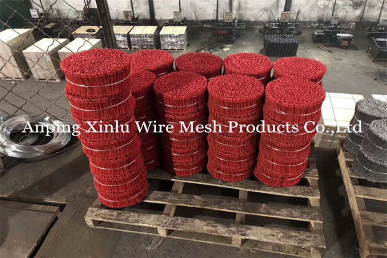 Double Loop Tie Draad - Rood - 500pcs per bundel, gegalvaniseerde Loop Tie Draad Voor Supermarkt Family Courtyard hek Binding