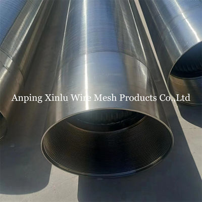 Op maat gemaakte roestvrij staal zonder magnetische V-draad Wedge draad Wrapped Screen Pipe met slotgrootte 0,05-10,0 mm