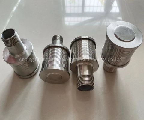 Gemakkelijk te installeren Hastelloy C draad omwikkeld scherm spuitstuk voor duplex roestvrij staal 2205 Johnson filter spuitstuk
