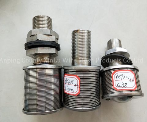 Gemakkelijk te installeren Hastelloy C draad omwikkeld scherm spuitstuk voor duplex roestvrij staal 2205 Johnson filter spuitstuk