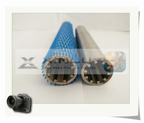 De V-vormdraad verpakte de Schermen Gelaste Ingelaste Pijp 50 Micron 33mm van 316L SS Diameter