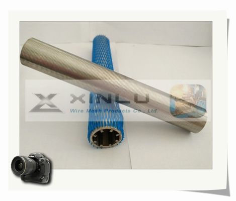 De V-vormdraad verpakte de Schermen Gelaste Ingelaste Pijp 50 Micron 33mm van 316L SS Diameter