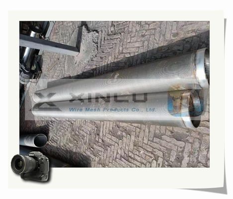 De trapezoïdale Draad Verpakte Pijp SS304 SS316L van de Waterputfilter met Draadverbinding