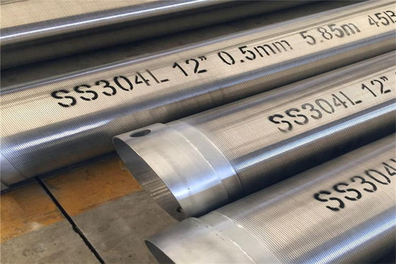 De hittebestendige Draad Verpakte Schermen SS304 100mm - 6000mm de Leveringspijp van het Lengte Bronwater