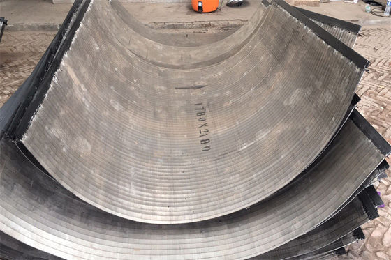 DSM 45° - 120° de Boog die van het de Trommelscherm van de Wigdraad Draadfilter Johnson Wedge Wire Screen zeven