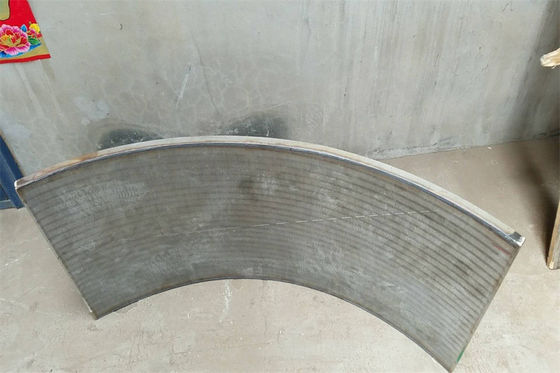 2000mm Gebogen de Krommings het Scherm van de Breedtezeef Zevend Draadnetwerk 0.25mm - 1mm Groef