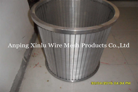 520mm OD van het het Schermnetwerk SS304 SS321 van de Wigdraad het Roestvrije staal Mesh Cylinder