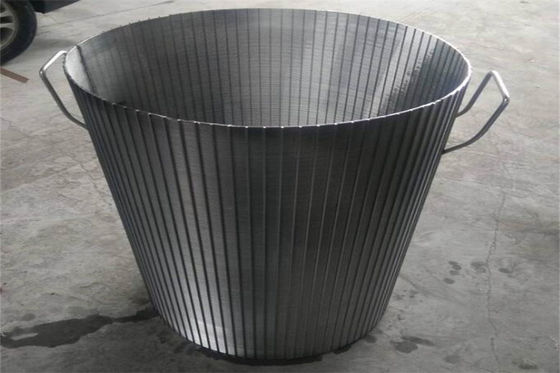 520mm OD van het het Schermnetwerk SS304 SS321 van de Wigdraad het Roestvrije staal Mesh Cylinder