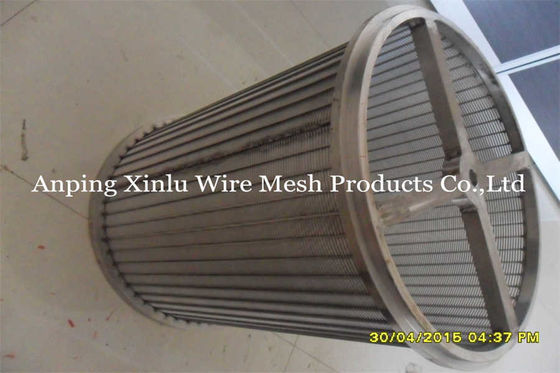 520mm OD van het het Schermnetwerk SS304 SS321 van de Wigdraad het Roestvrije staal Mesh Cylinder