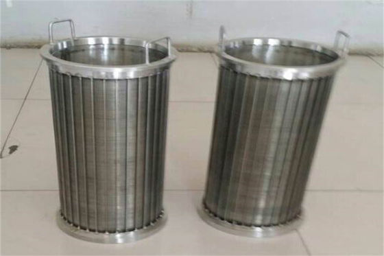 520mm OD van het het Schermnetwerk SS304 SS321 van de Wigdraad het Roestvrije staal Mesh Cylinder