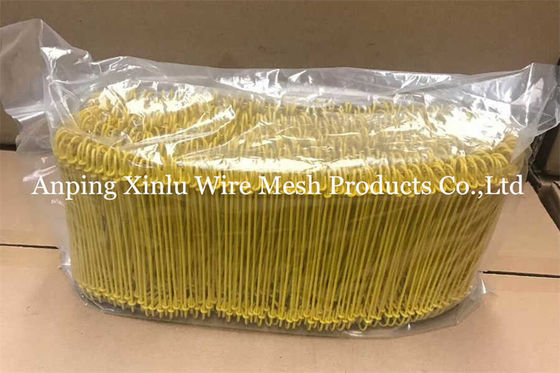 Geel kunststof dubbellusbanddraad 380mpa 16GA SAE1008 PVC-gecoat rebar Twin Loop Binding Wire