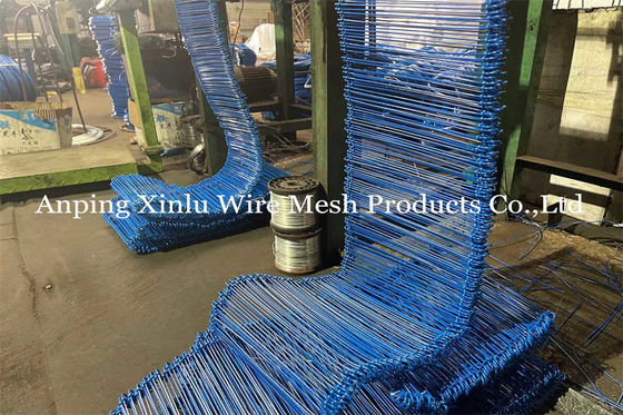 Het blauw dat de Dubbele Draad pvc Met een laag bedekte Q195 BWG16 van de Lijnband met 160mm bouwt snakt