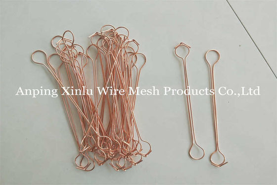 3 - 12 Inch Metal Copper Twin Wire Double Loop Bar Tie 350 - 550mpa Anti Rust gegalvaniseerde Rebar Tie Wire