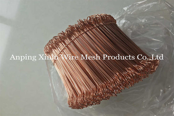 3 - 12 Inch Metal Copper Twin Wire Double Loop Bar Tie 350 - 550mpa Anti Rust gegalvaniseerde Rebar Tie Wire