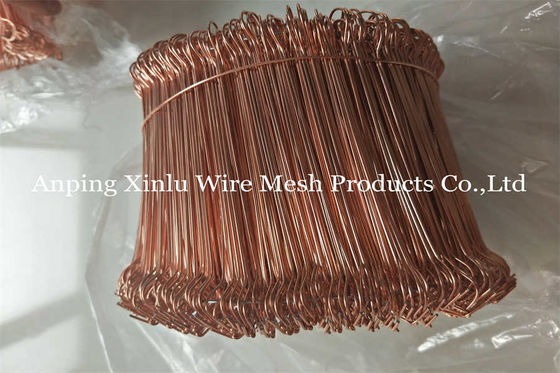 3 - 12 Inch Metal Copper Twin Wire Double Loop Bar Tie 350 - 550mpa Anti Rust gegalvaniseerde Rebar Tie Wire