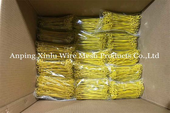6 inch Double Loop Tie Wire Anti Rust 1.0mm 16 Gauge gekleurde PVC bedekte Baling Tie Wire