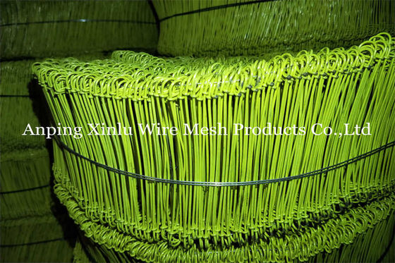 6 inch Double Loop Tie Wire Anti Rust 1.0mm 16 Gauge gekleurde PVC bedekte Baling Tie Wire
