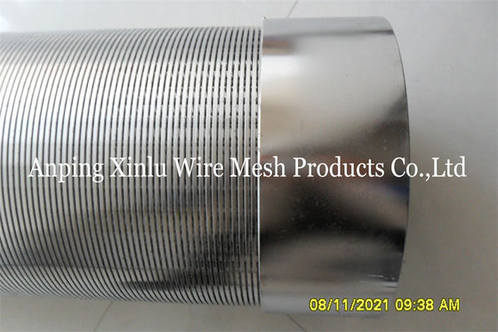 SS316L Wedge Wire Zeef Pijp 6 Inch 152.40mm Binnendiameter Continue Slot Schermbuis