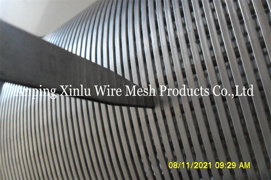 SS316L Wedge Wire Zeef Pijp 6 Inch 152.40mm Binnendiameter Continue Slot Schermbuis