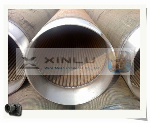 Lage Pijp 6-5/8 van Koolstofvee wire galvanized dewatering screen“ snakt 5.8m