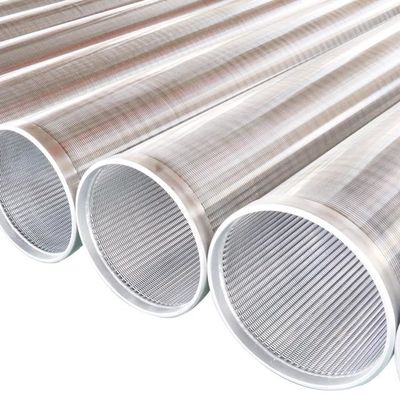 3.2x6mm Ononderbroken Groef Vee Wire Wrapped Screen Pipe voor het Diepe goed Boren