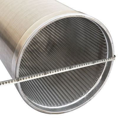 3.2x6mm Ononderbroken Groef Vee Wire Wrapped Screen Pipe voor het Diepe goed Boren