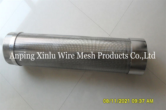 1.0mm Slot Vee Wrapped Water Deep Well Screen Pipe Met Mannelijke Vrouwelijke Gedrukt