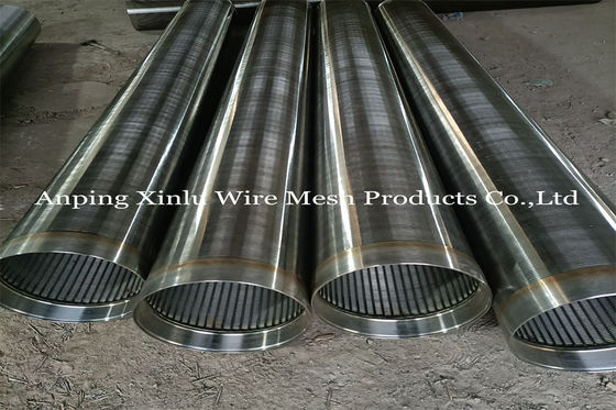 1.0mm Slot Vee Wrapped Water Deep Well Screen Pipe Met Mannelijke Vrouwelijke Gedrukt