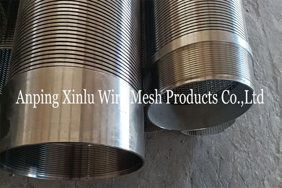 1.0mm Slot Vee Wrapped Water Deep Well Screen Pipe Met Mannelijke Vrouwelijke Gedrukt